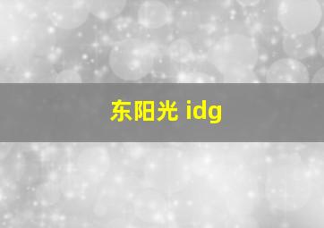 东阳光 idg